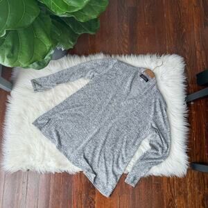 Heather Charcoal Open cardigan sweater Grey